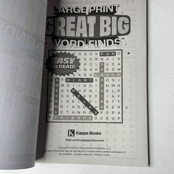 Large Print Great Big Word-Finds Puzzle Book Volume 211 Easy Read - Picture 4 of 4